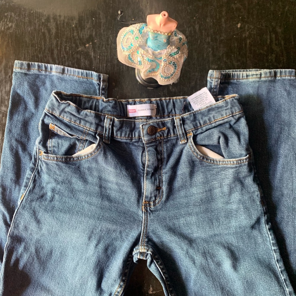 Wrangler Blue Denim Jeans 12 HUSKY